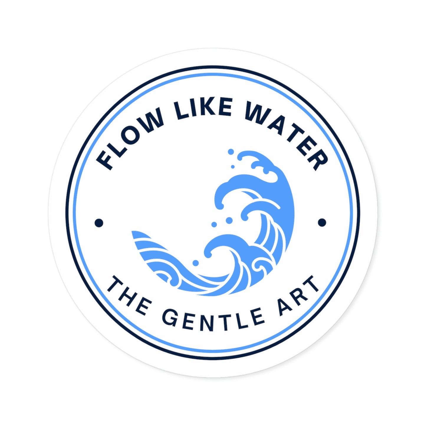 Flow Like Water Jiu Jitsu Stickers